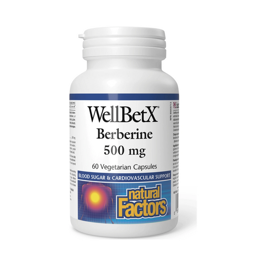 Natural Factors WellBetX Berberine 500mg 60 Veg Capsules