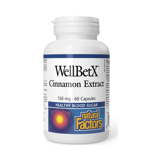 Natural Factors WellBetX Cinnamon Extract 150mg 60 Capsules