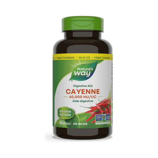 Nature's Way Cayenne Pepper 40,000 HU 180 Veg Capsules