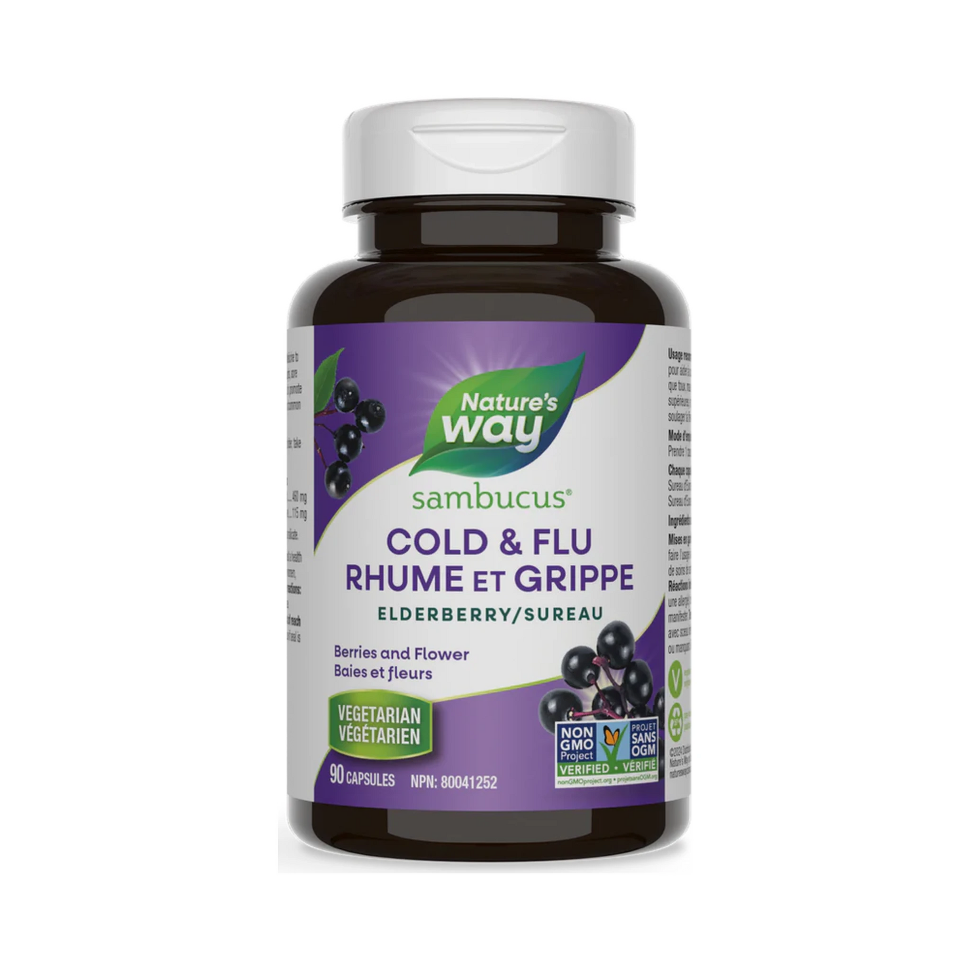 Nature's Way Sambucus Elderberry Cold & Flu Care 90 Capsules