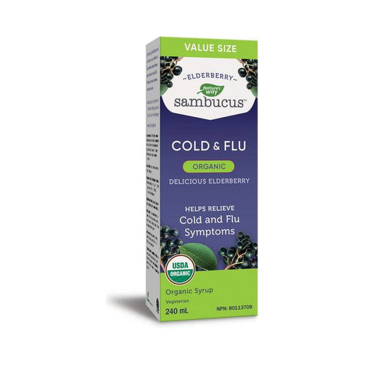 Nature's Way Sambucus Organic Elderberry Cold & Flu Syrup 240mL