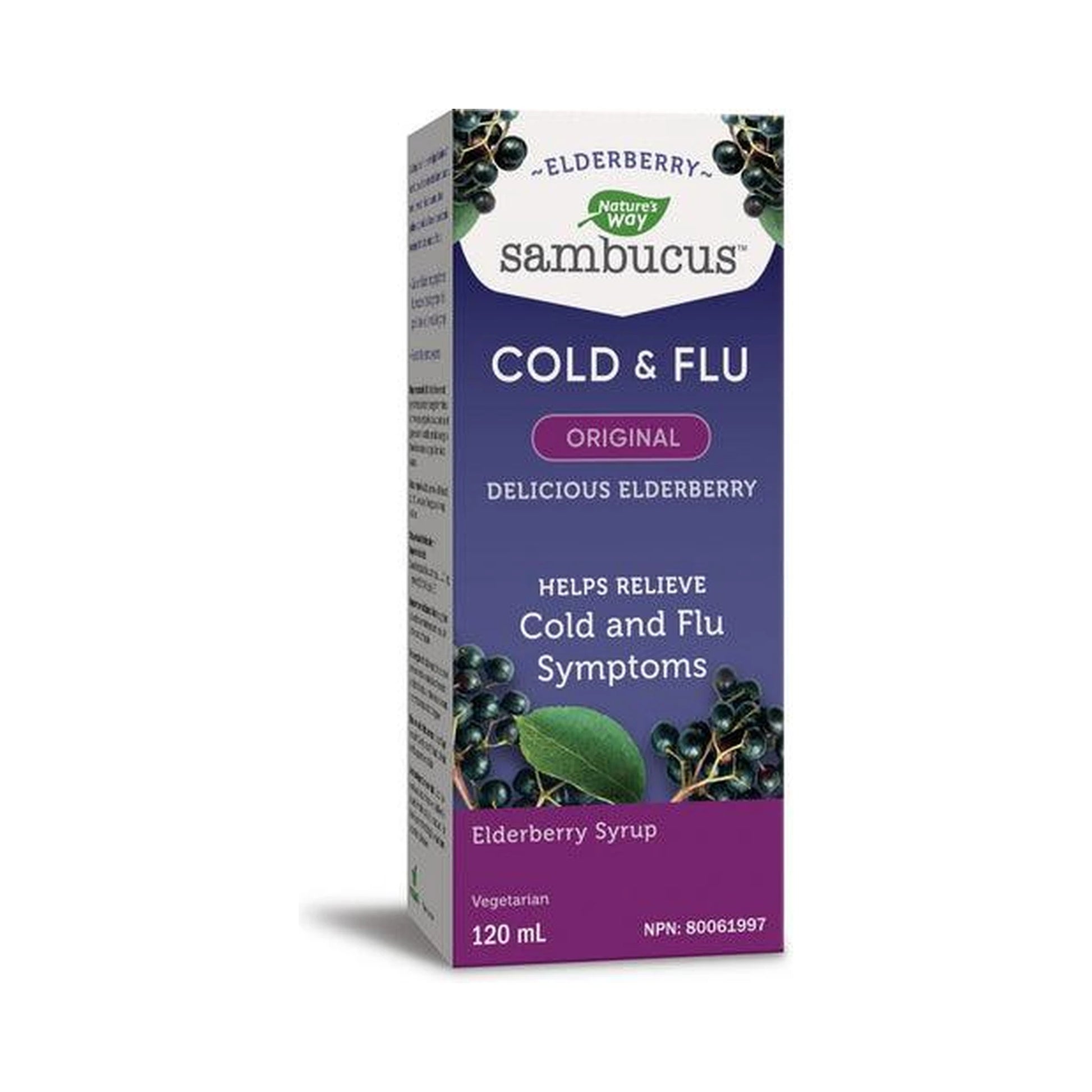 Nature's Way Sambucus Original Elderberry Cold & Flu Syrup 120mL