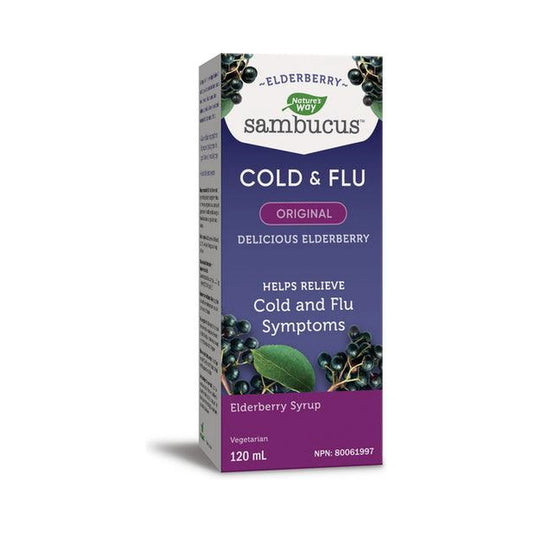 Nature's Way Sambucus Original Elderberry Cold & Flu Syrup 120mL