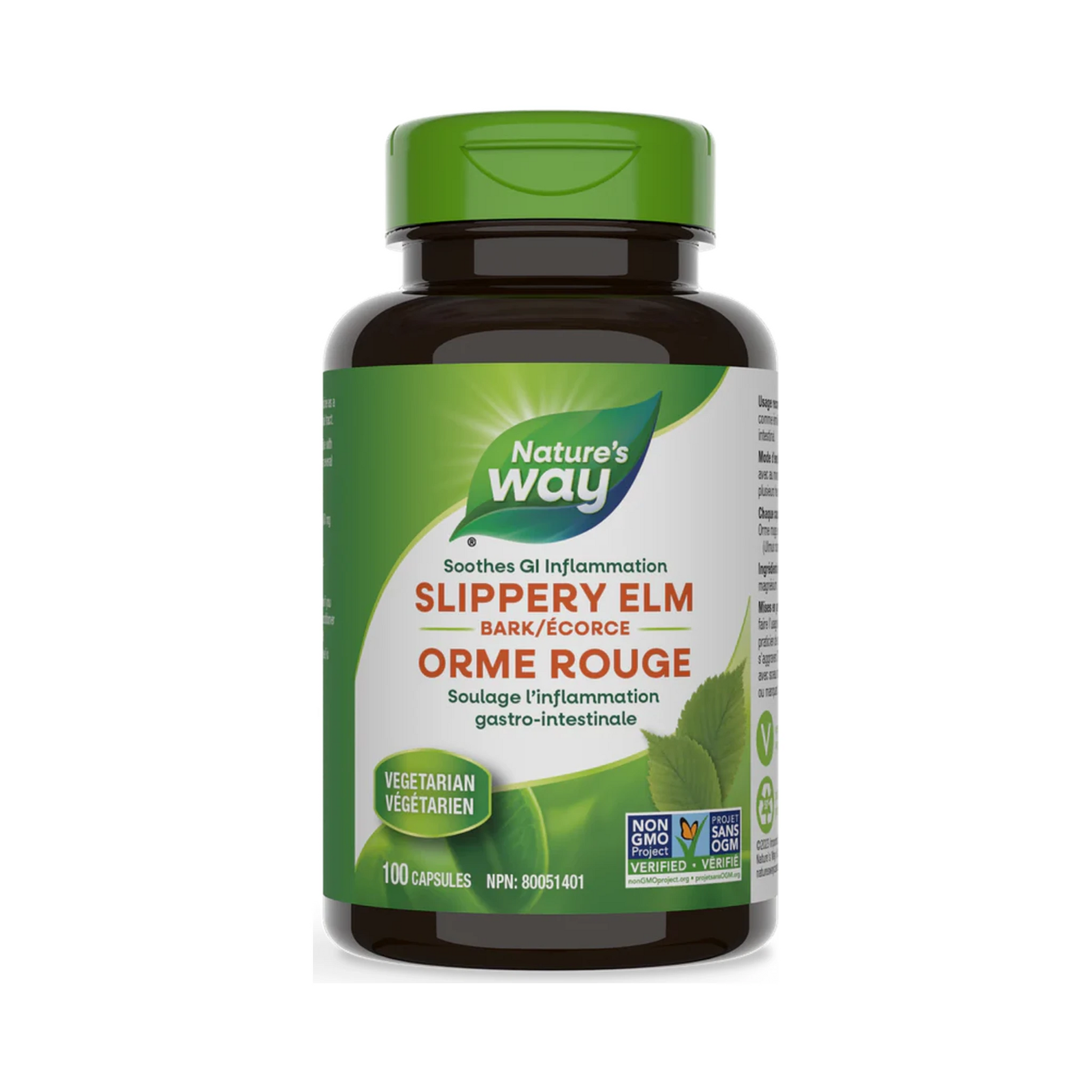 Nature's Way Slippery Elm Bark 100 Veg Capsules