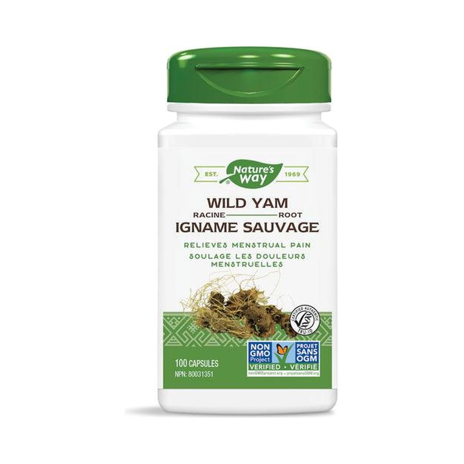 Nature's Way Wild Yam Root 100 Capsules
