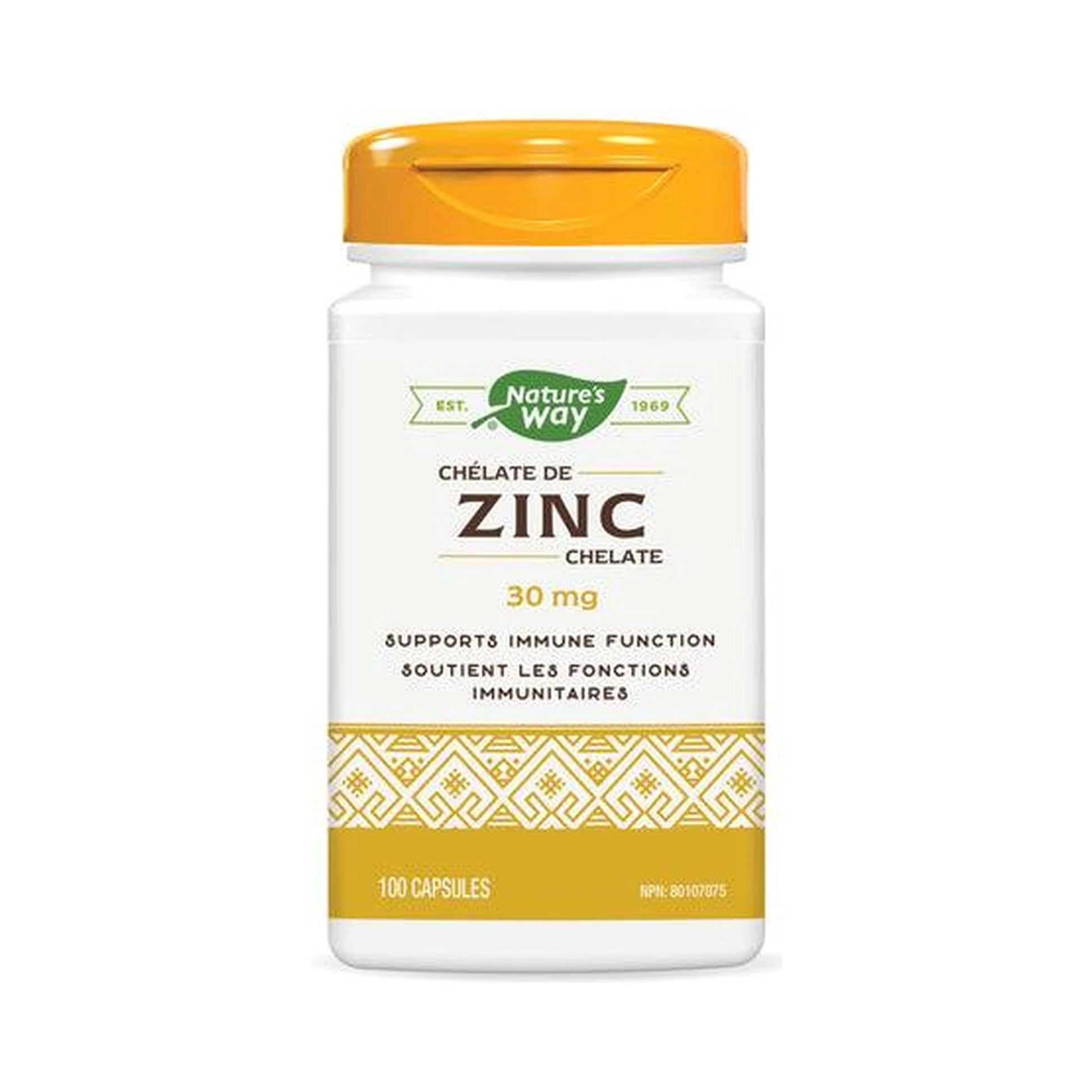 Nature's Way Zinc Chelate 30mg 100 Capsules
