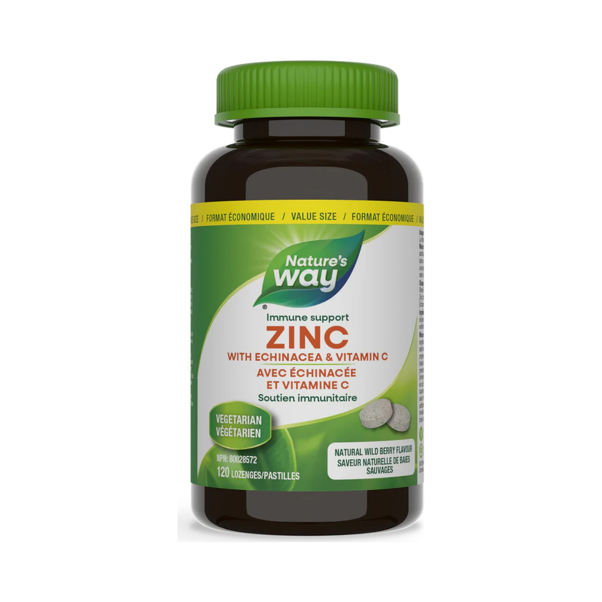 Nature's Way Zinc with Echinacea & Vitamin C 120 Lozenges