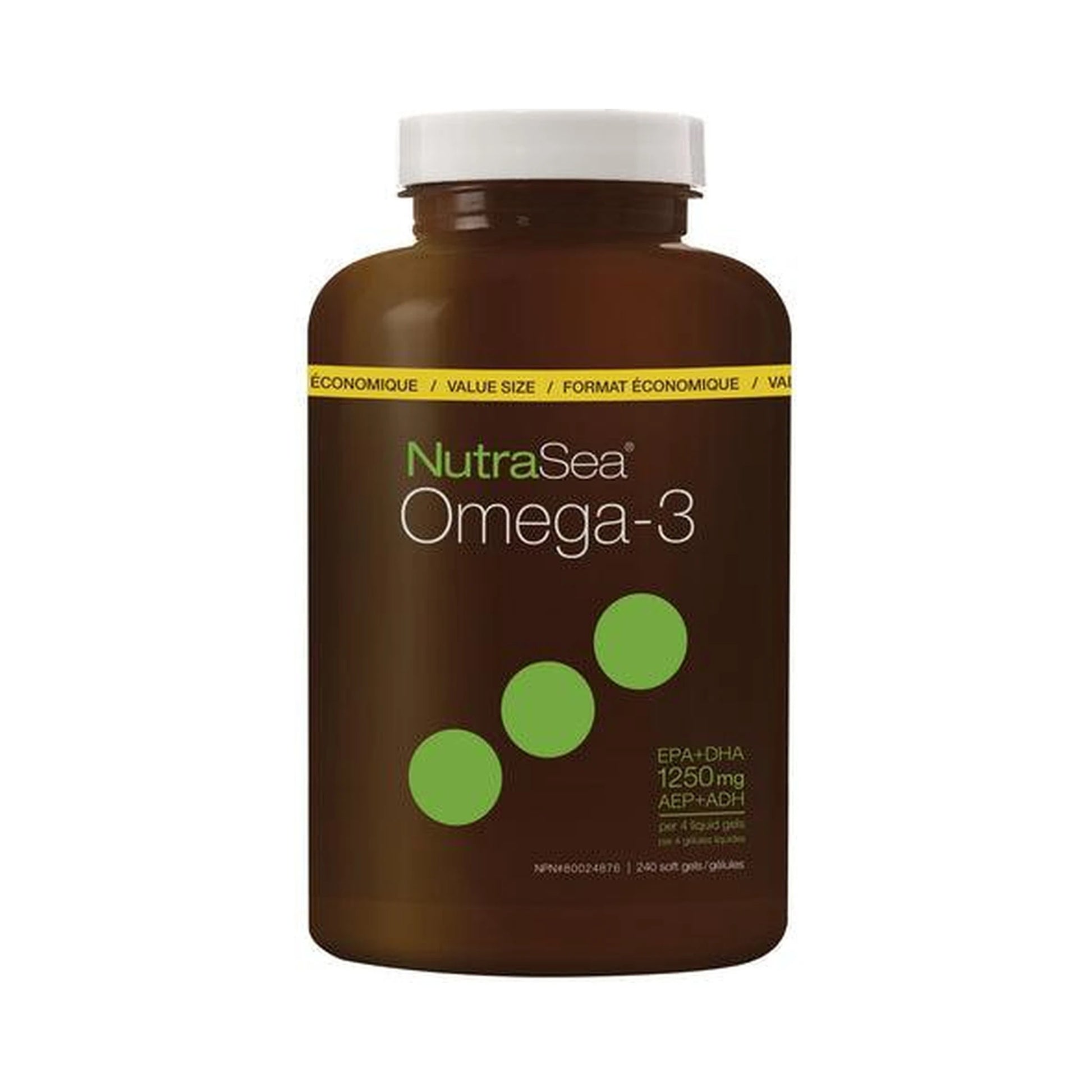 NutraSea Omega-3 Lemon 240 Softgels