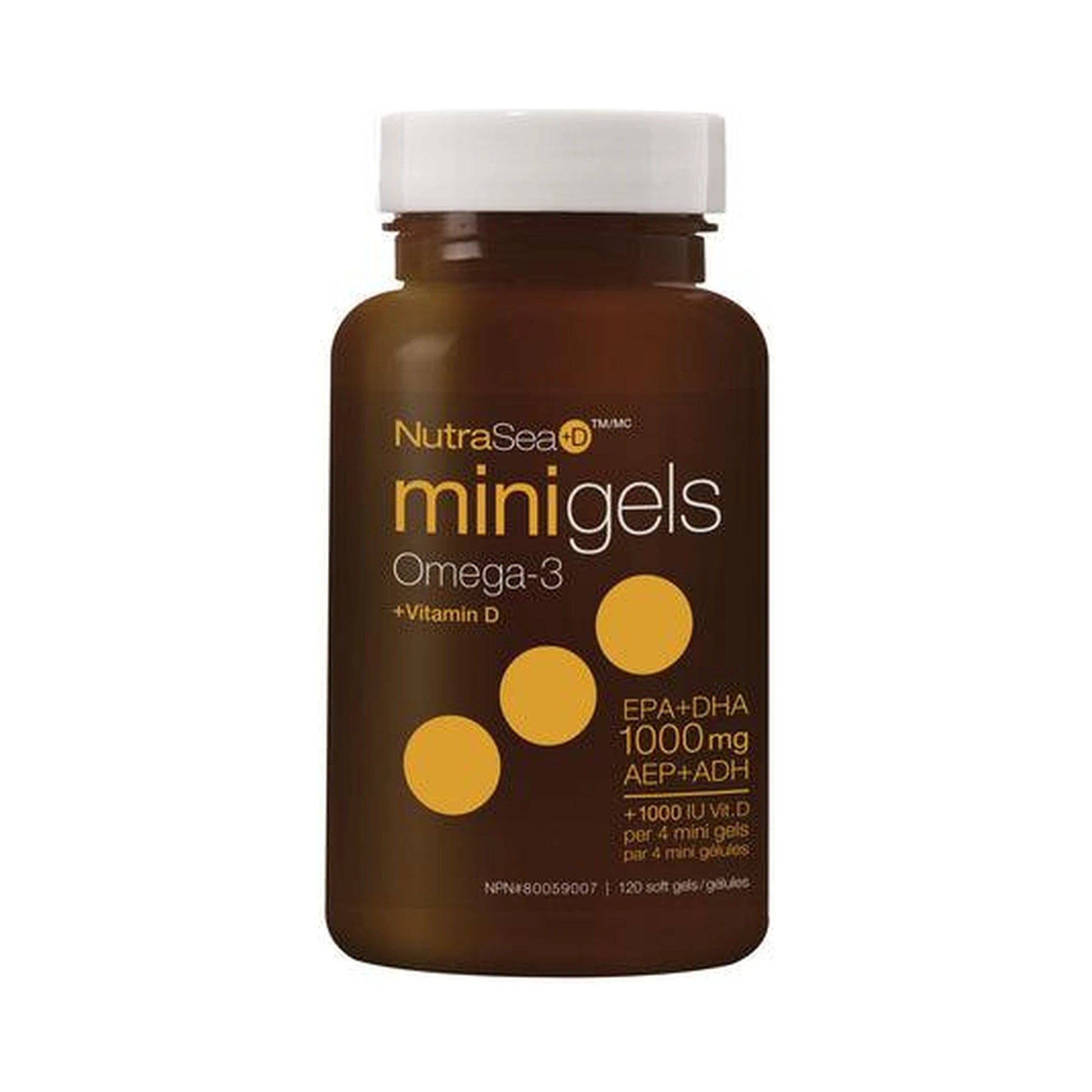 NutraSea+D Omega-3 Mini Gels Fresh Mint 120 Mini Softgels
