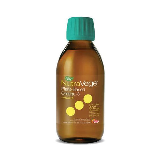 NutraVege Omega-3 +D Plant Based Grapefruit Tangerine 200mL
