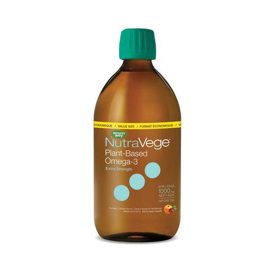 NutraVege Omega-3 Plant Based Extra Strength Cranberry Orange 500mL