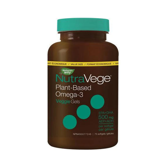 NutraVege Omega-3 Plant Based Fresh Mint 75 Veg Softgels