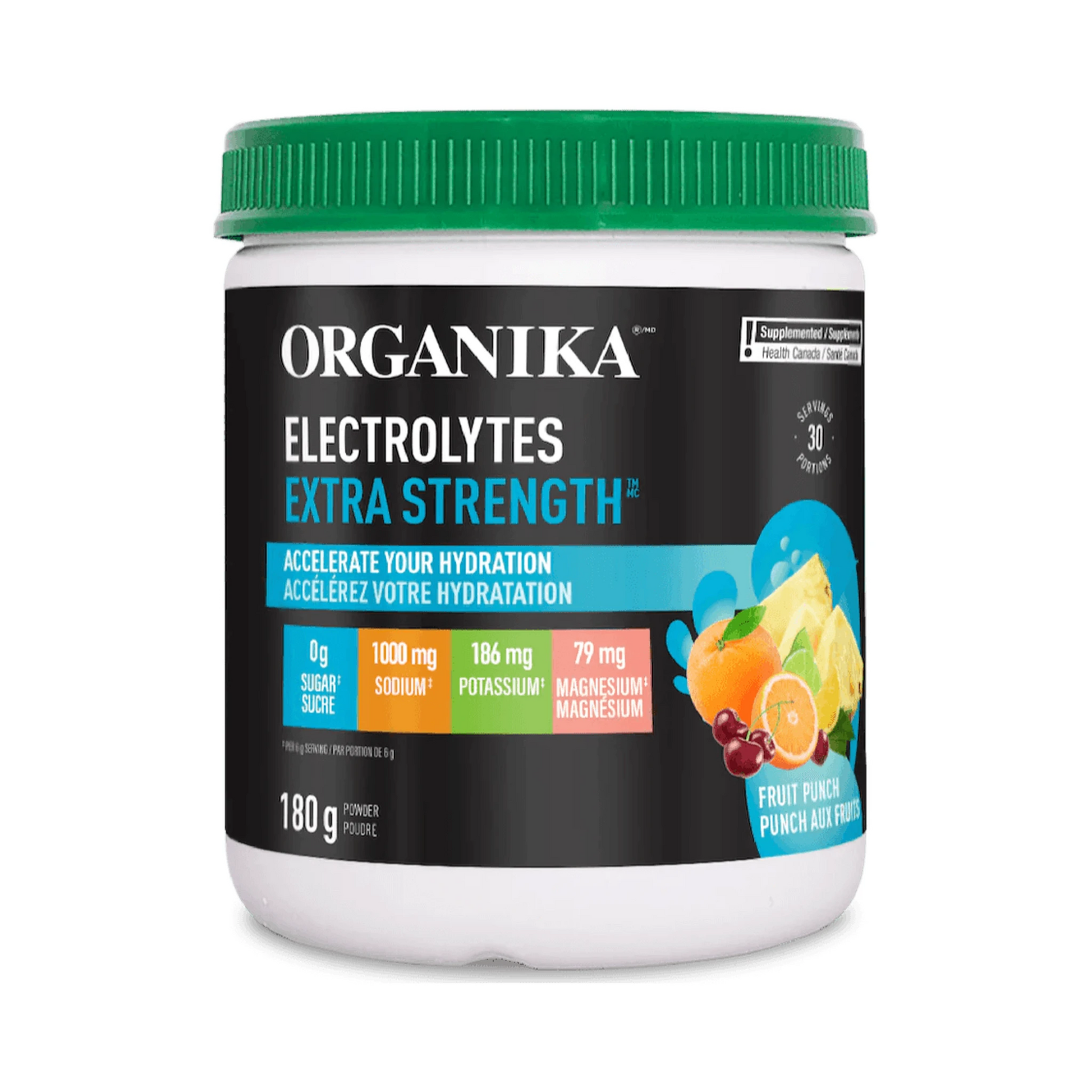 Organika Electrolytes Extra Strength Fruit Punch 180g