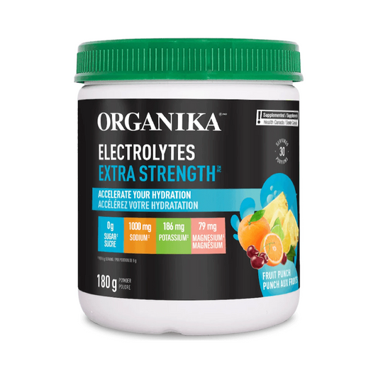 Organika Electrolytes Extra Strength Fruit Punch 180g