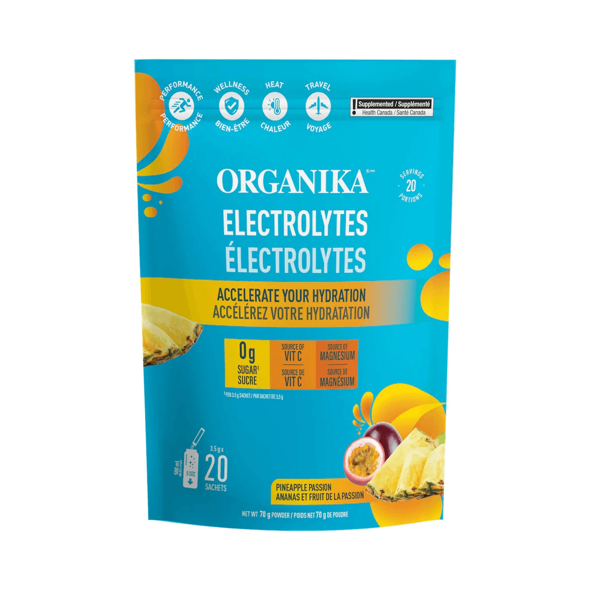 Organika Electrolytes Pineapple Passion 3.5g x20 Sachets