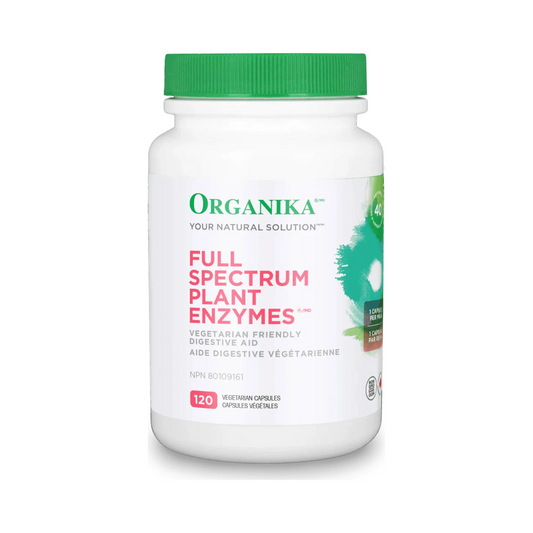 Organika Full Spectrum Plant Enzymes 500mg 120 Veg Capsules