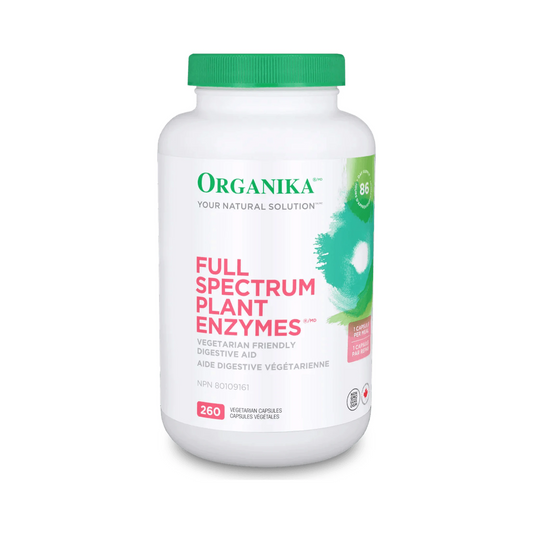 Organika Full Spectrum Plant Enzymes 500mg 260 Veg Capsules