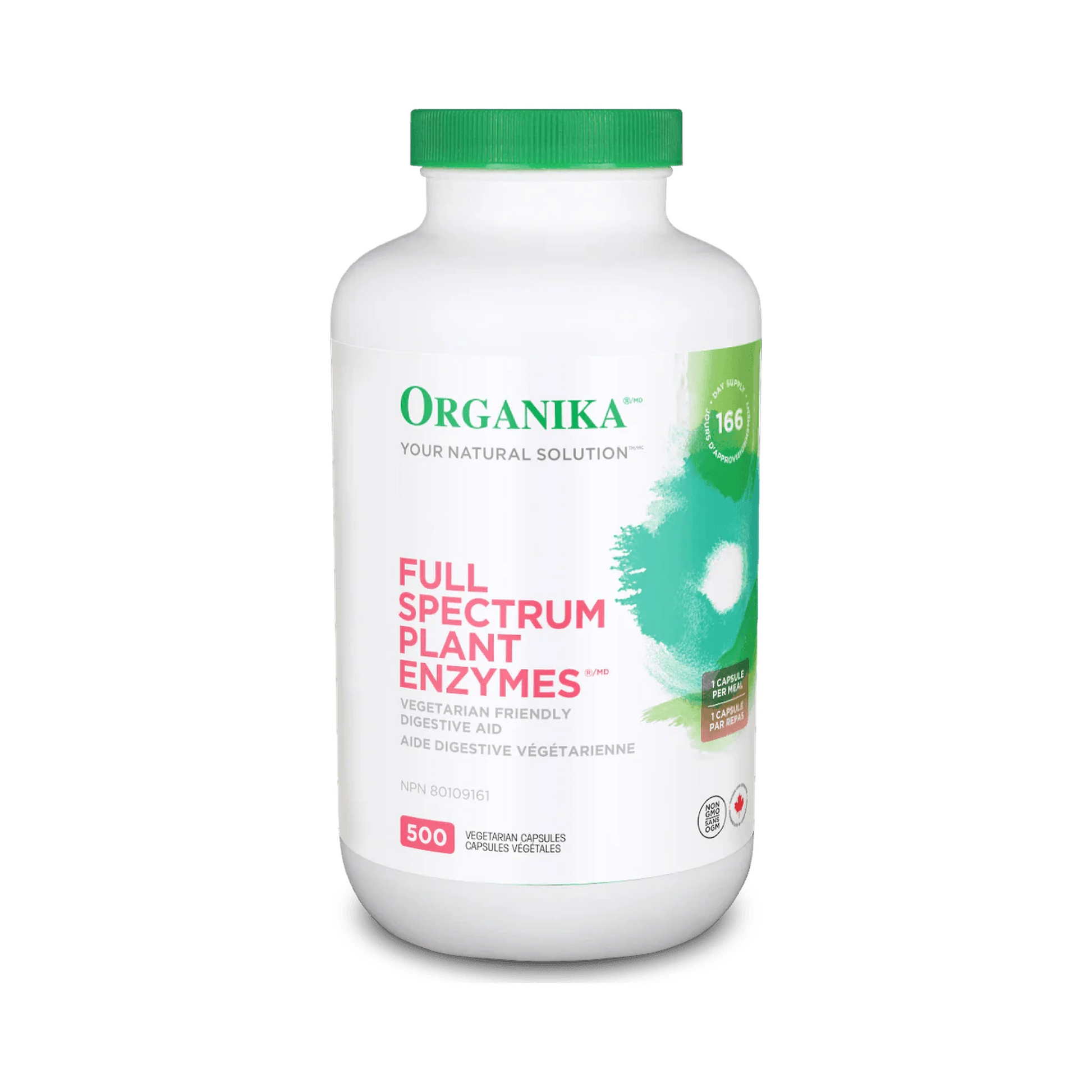 Organika Full Spectrum Plant Enzymes 500mg 500 Veg Capsules