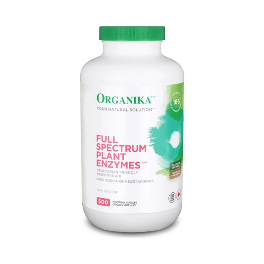 Organika Full Spectrum Plant Enzymes 500mg 500 Veg Capsules