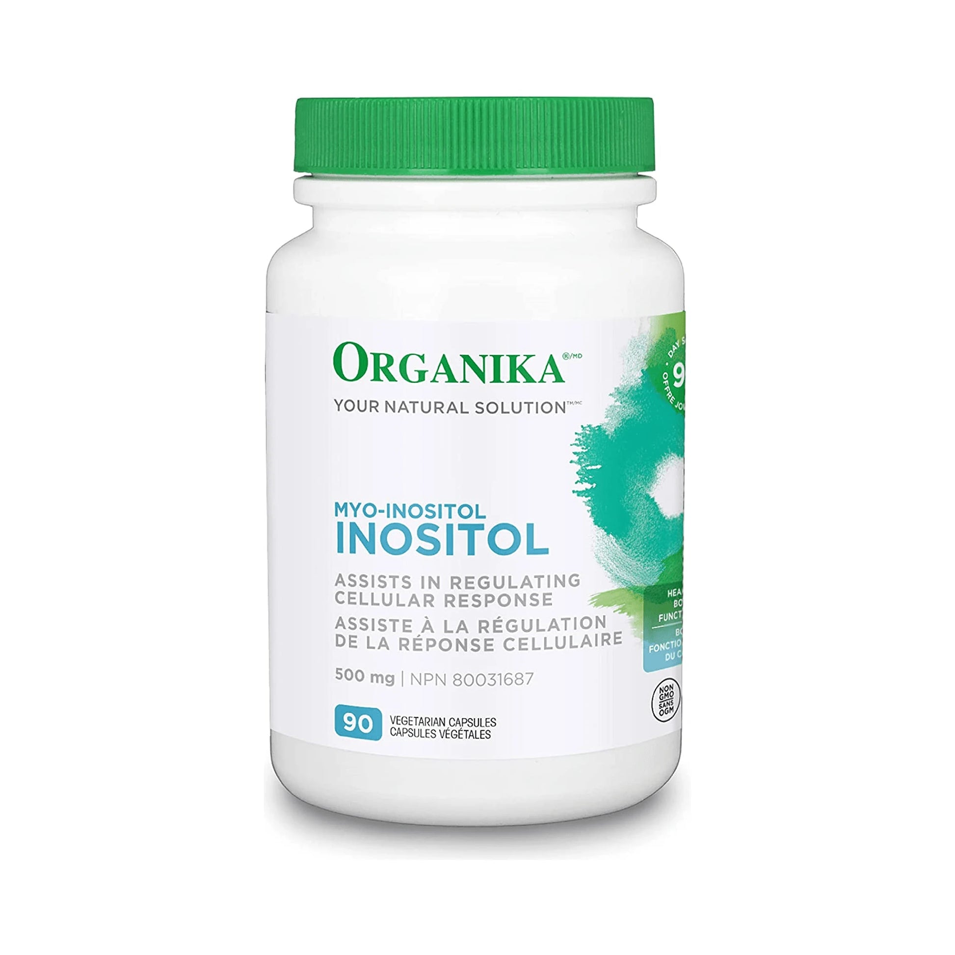 Organika Inositol (Myo-Inositol) 500mg 90 Veg Capsules