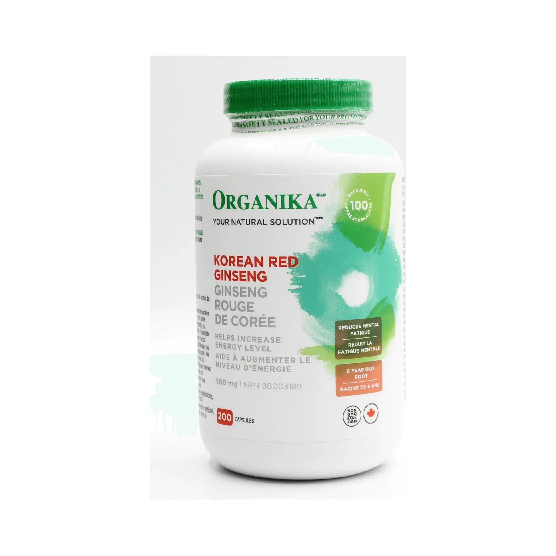 Organika Korean Red Ginseng 500mg 200 Capsules