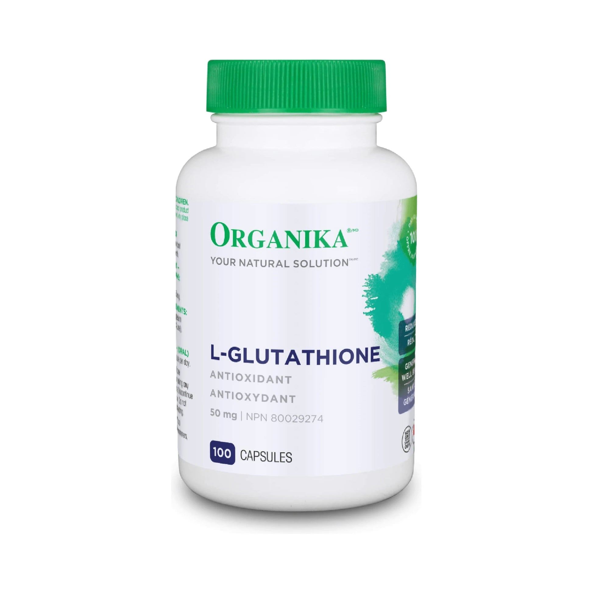 Organika L-Glutathione 50mg 100 Capsules
