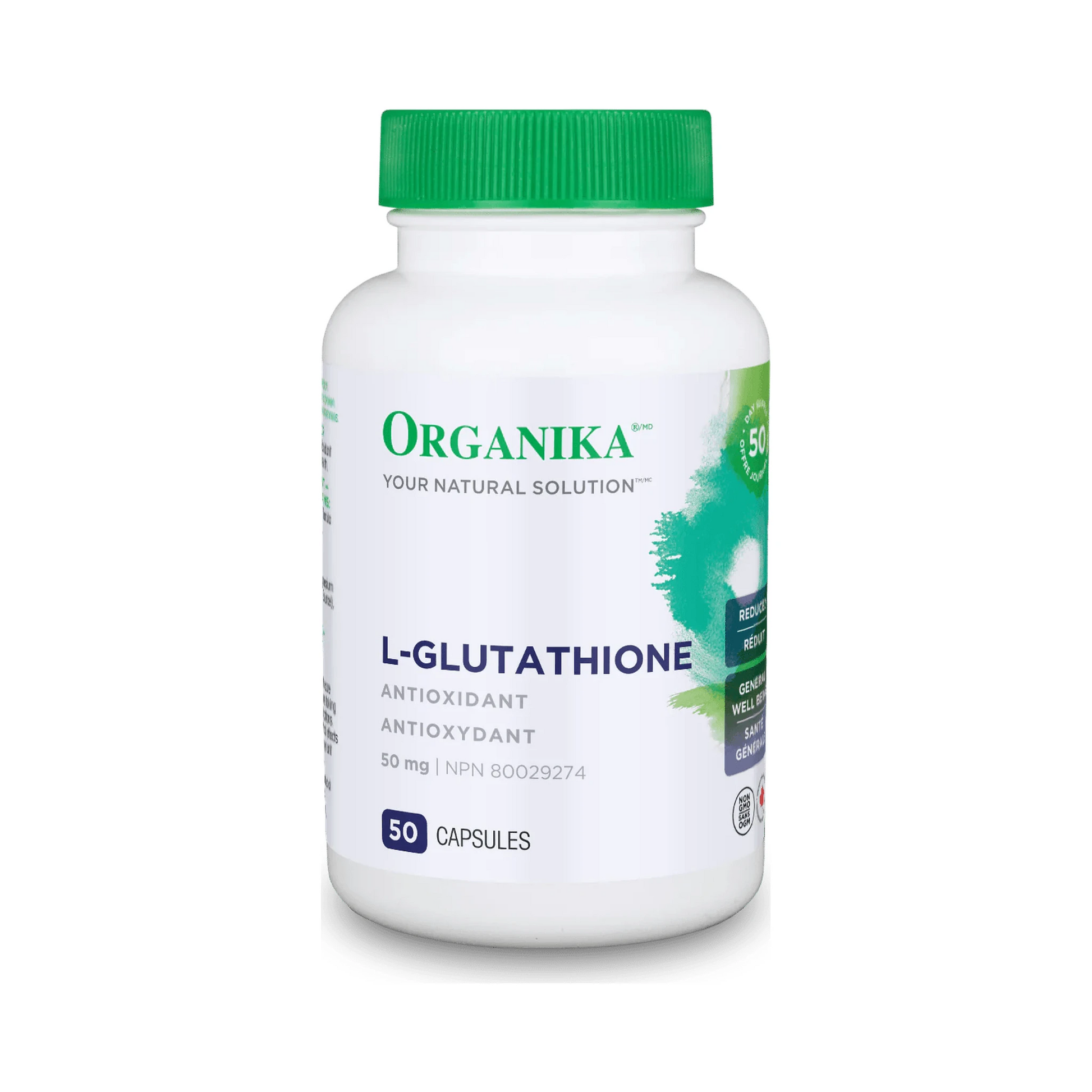 Organika L-Glutathione 50mg 50 Capsules