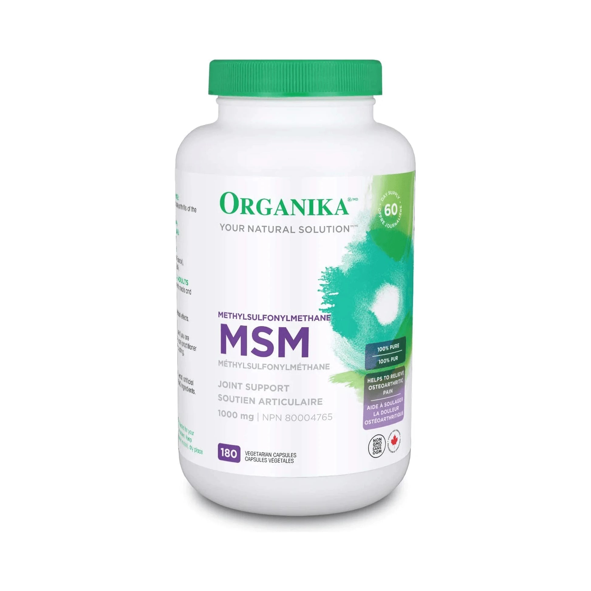 Organika MSM 1000mg 180 Veg Capsules