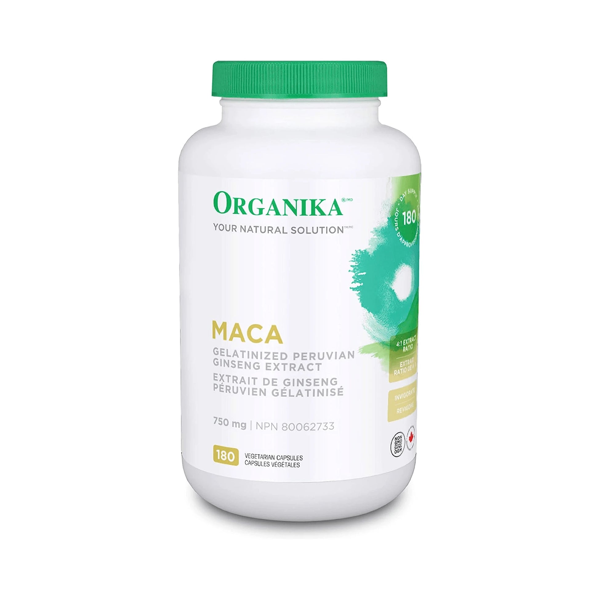 Organika Maca 750mg 180 Veg Capsules