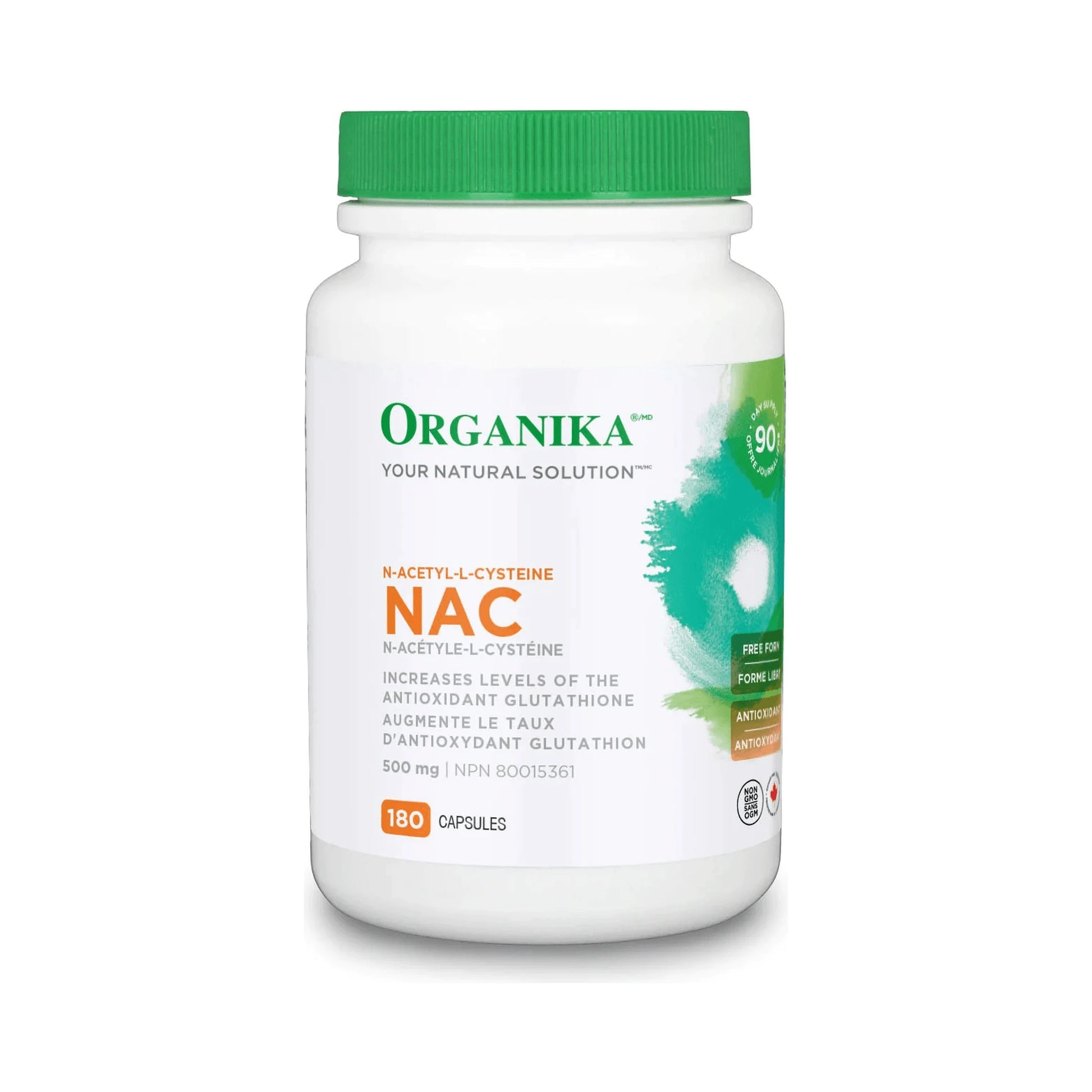 Organika NAC (N-Acetyl-L-Cysteine) 500mg 180 Capsules