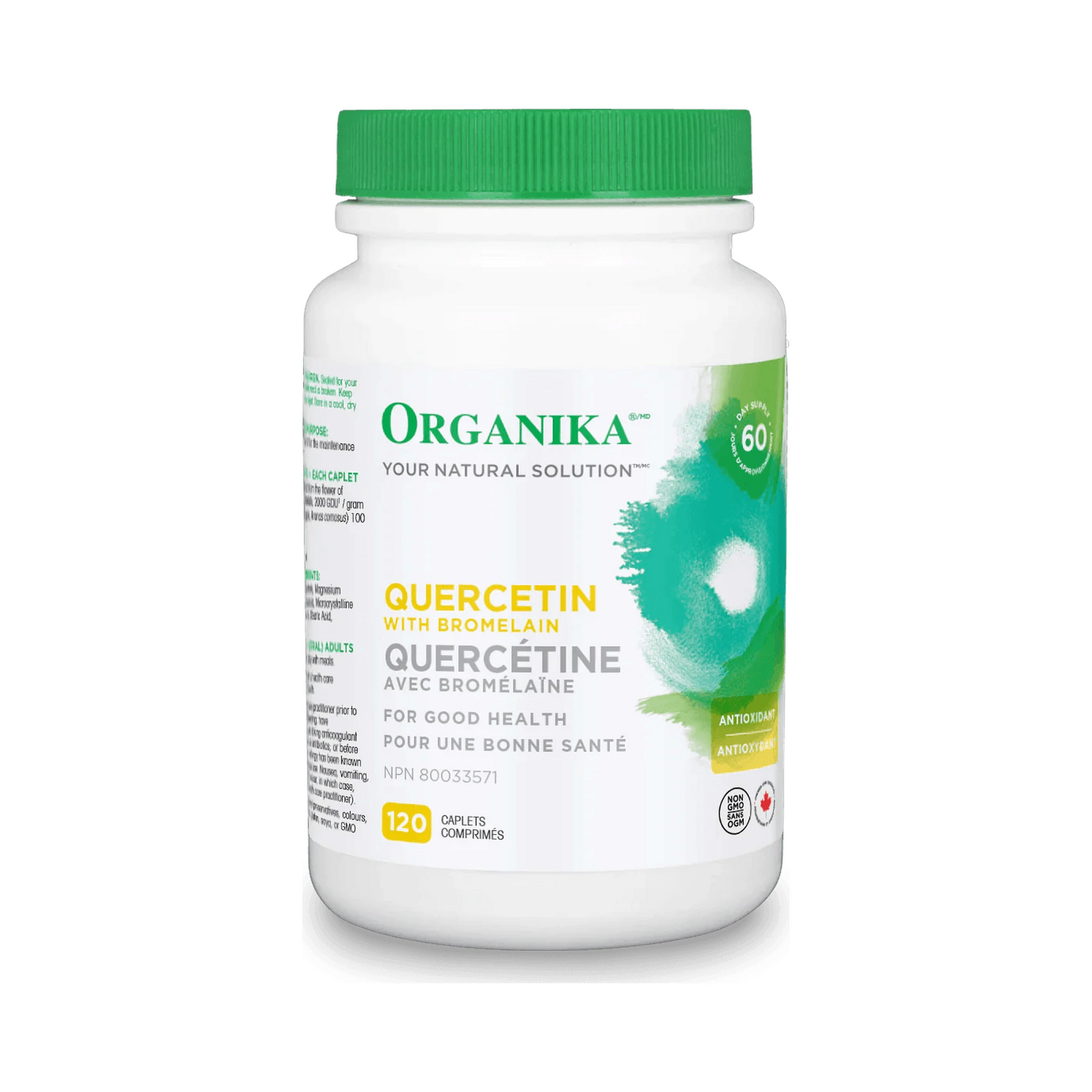 Organika Quercetin With Bromelain 500mg 120 Caplets
