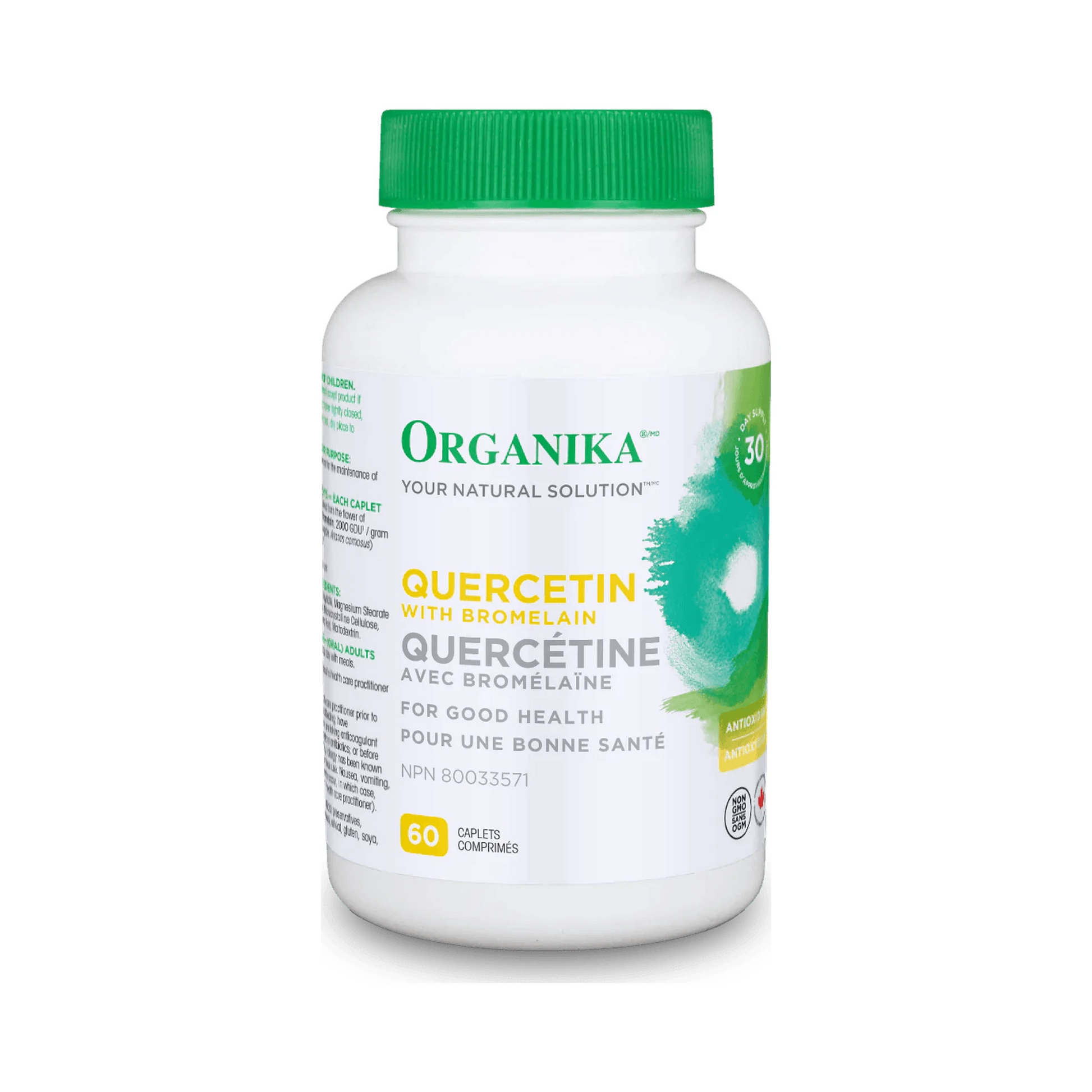Organika Quercetin With Bromelain 500mg 60 Caplets
