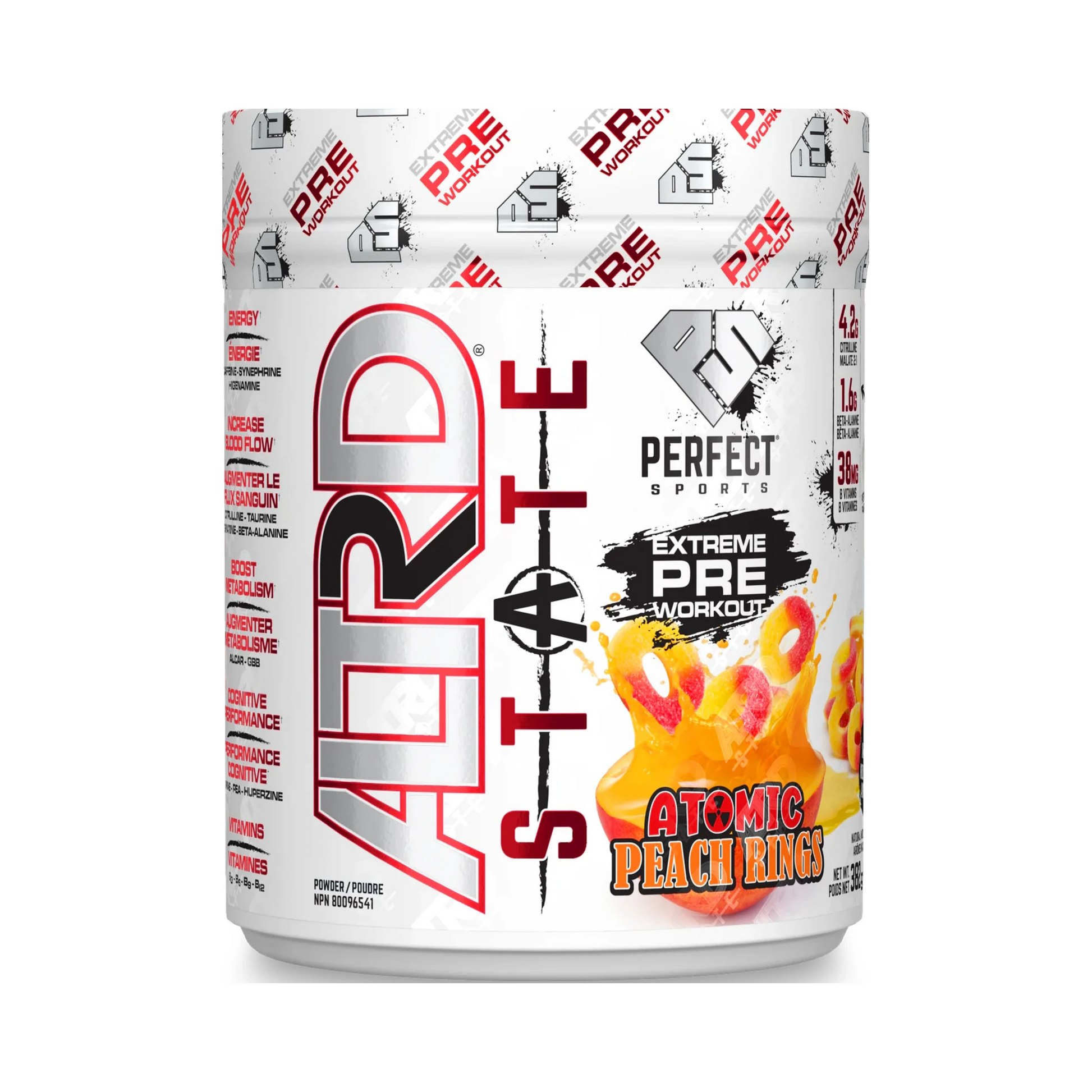Perfect Sports ALTRD STATE PreWorkout Peach Rings 382g