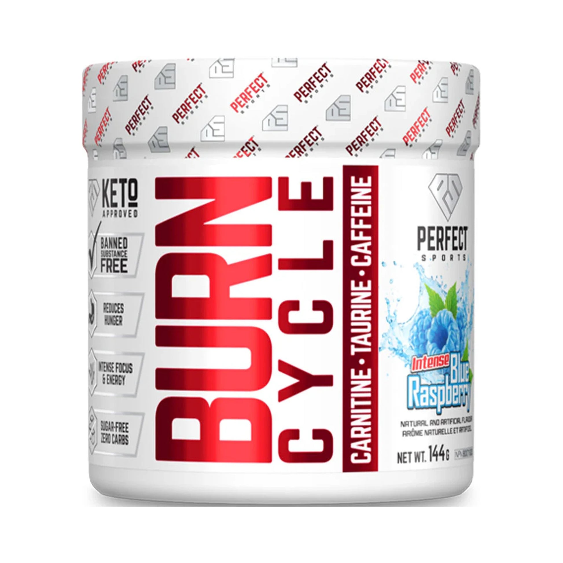 Perfect Sports BURN CYCLE: Thermogenic Intense Blue Raspberry 144g