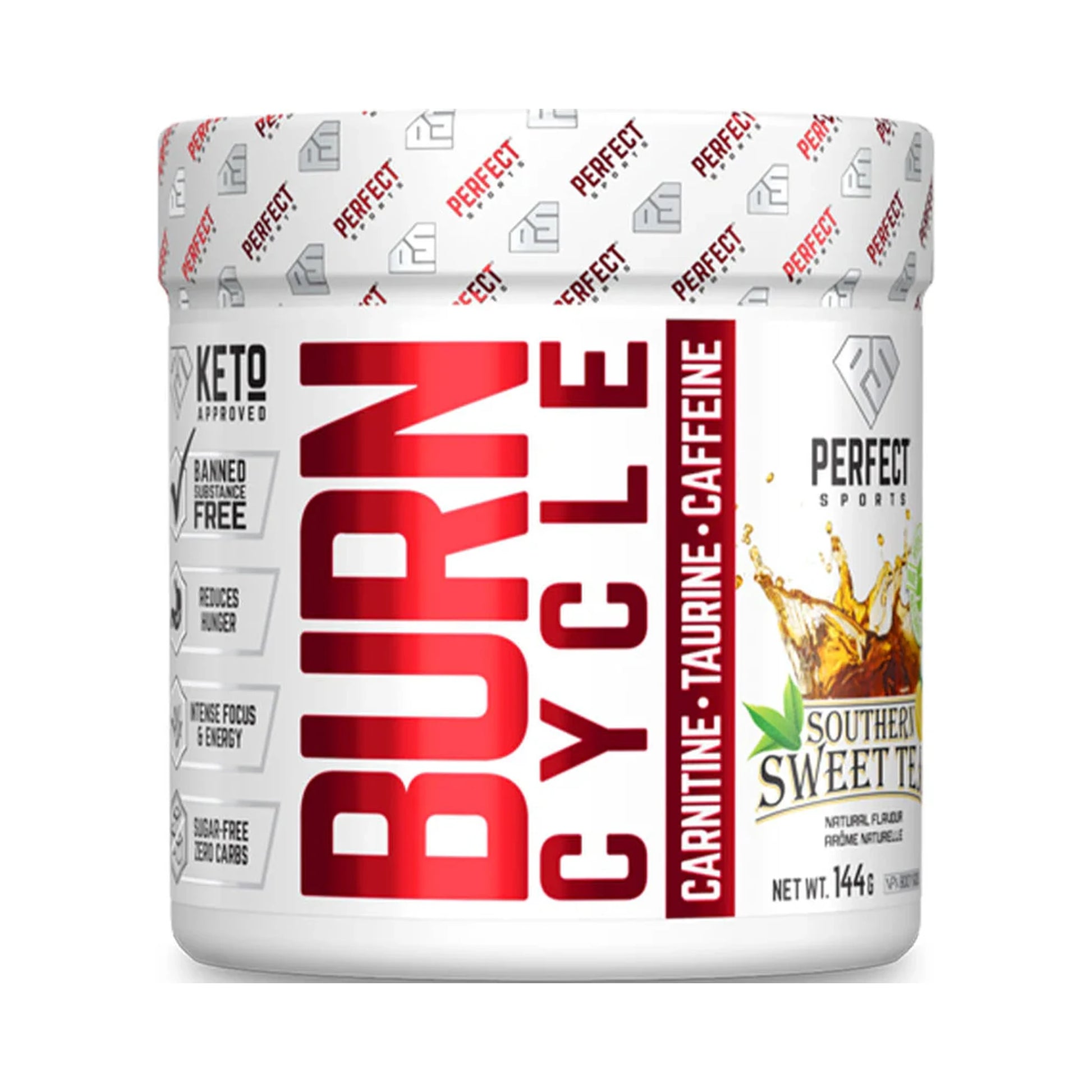 Perfect Sports BURN CYCLE: Thermogenic Southern Sweet Tea 144g