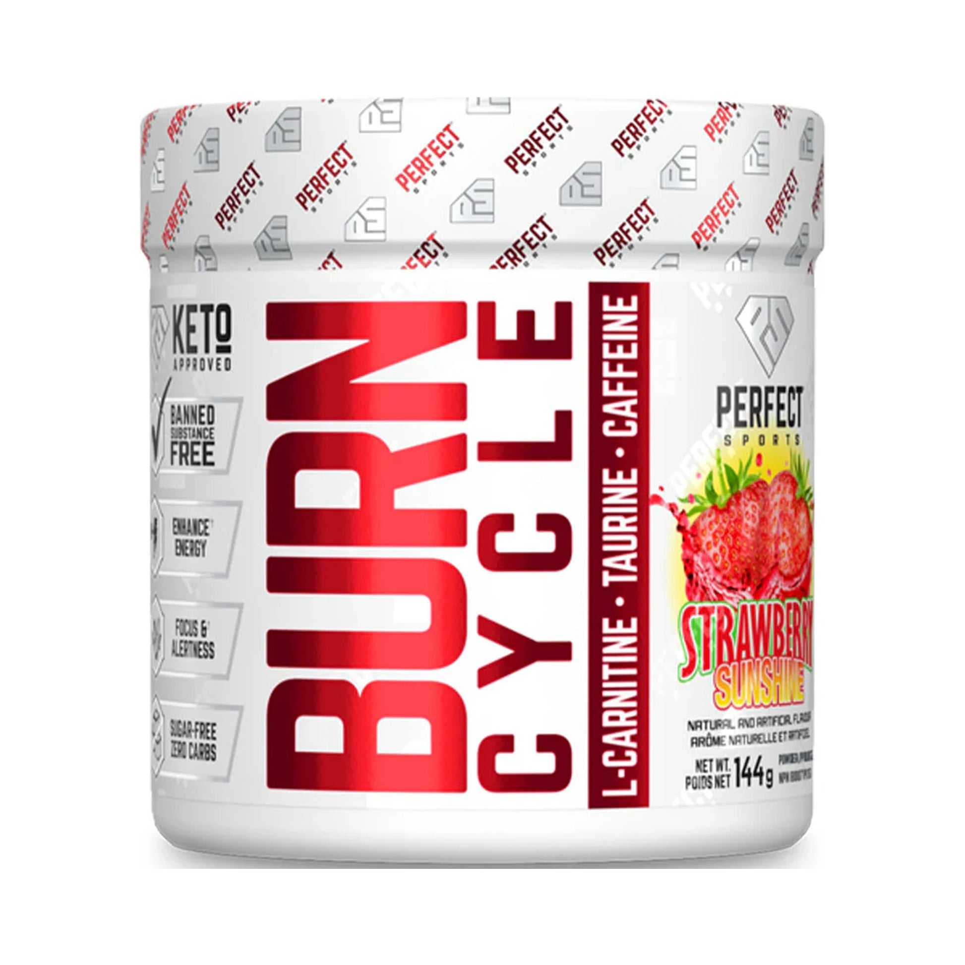Perfect Sports BURN CYCLE: Thermogenic  Strawberry Sunshine 144g