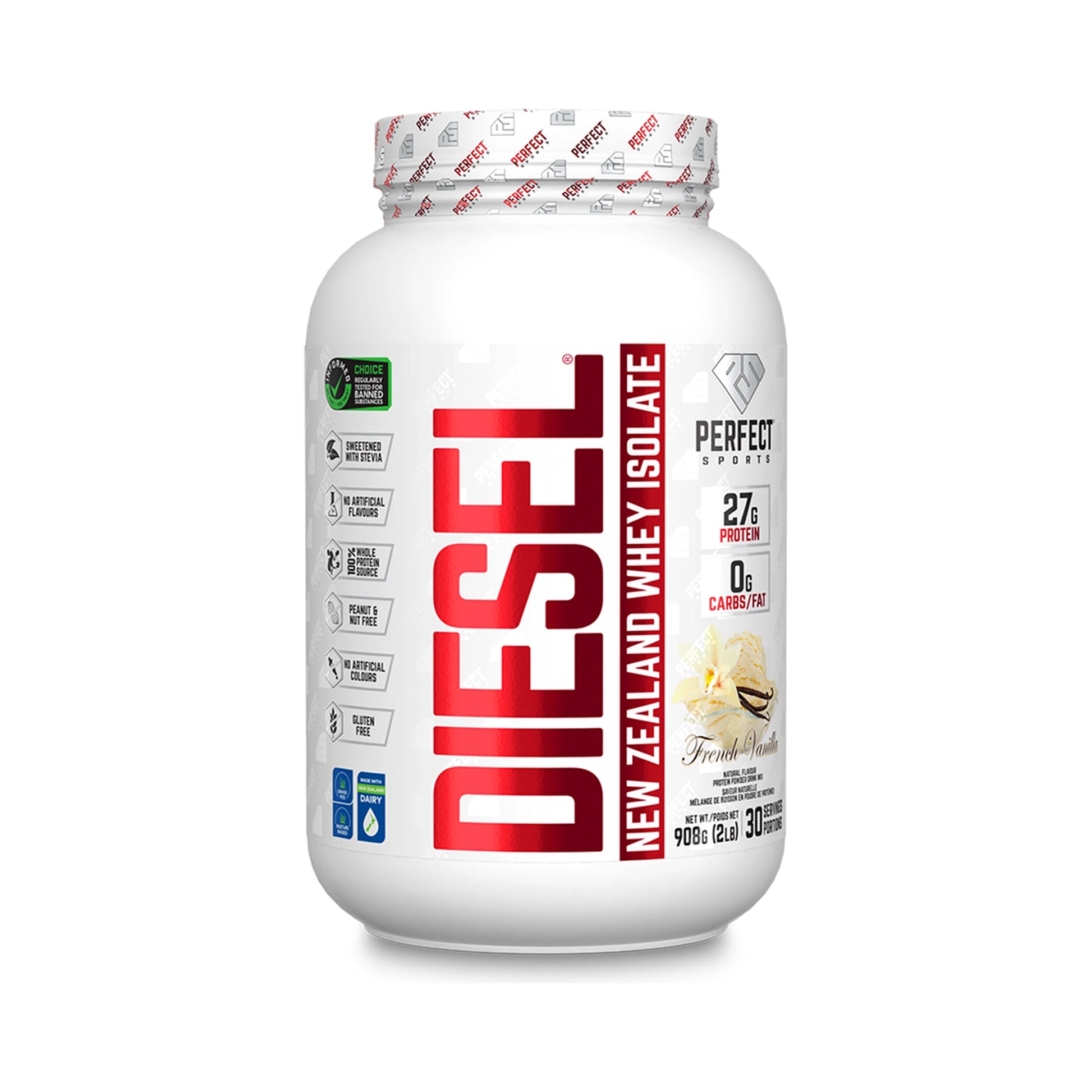 Perfect Sports DIESEL New Zealand Whey Isolate French Vanilla 2lb