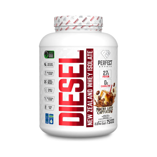 Perfect Sports DIESEL New Zealand Whey Isolate Mocha Latte Cappuccino 5lb