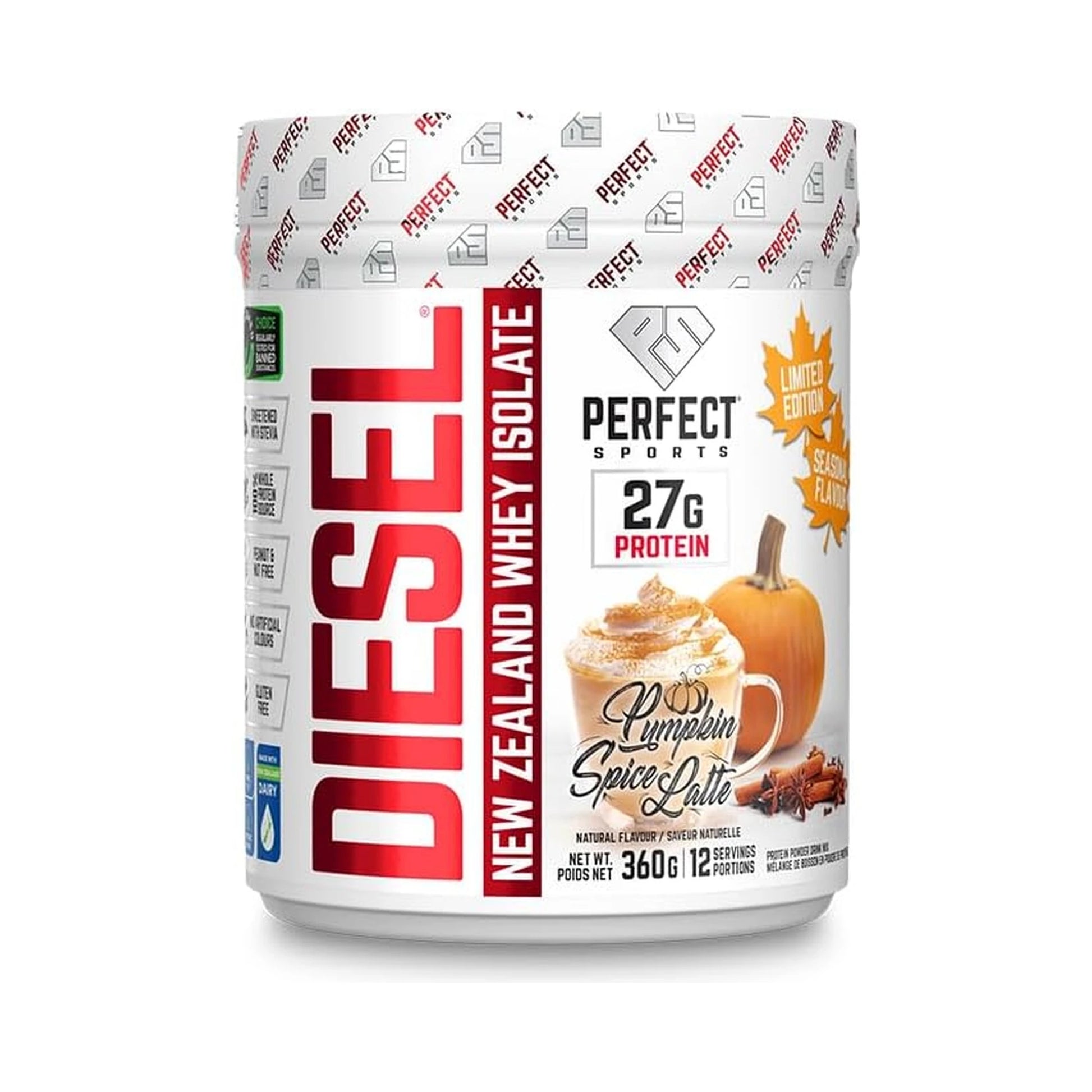 Perfect Sports DIESEL New Zealand Whey Isolate Pumpkin Spice Latte 360g