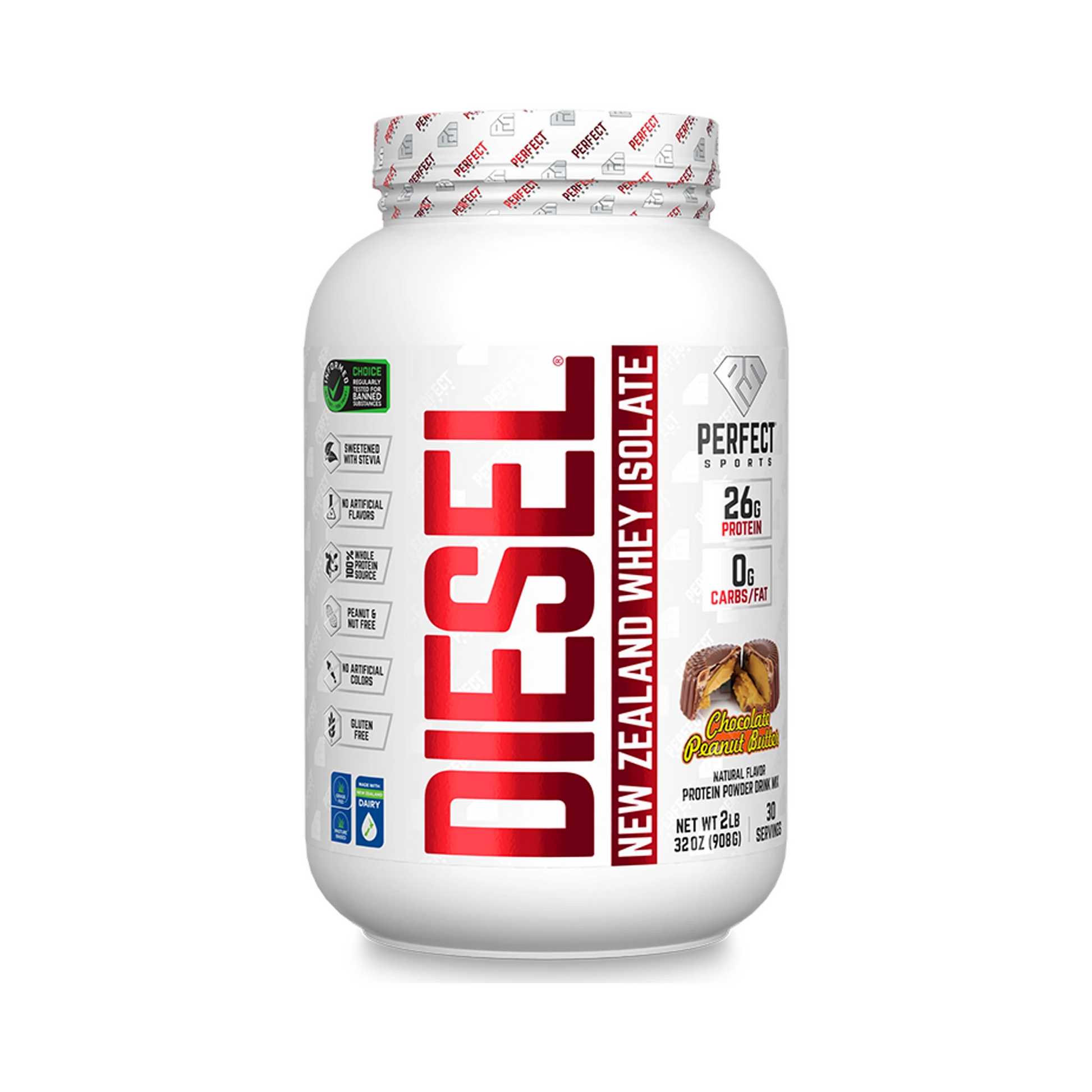 Perfect Sports DIESEL New Zealand Whey Isolate Salted Caramel 2lb