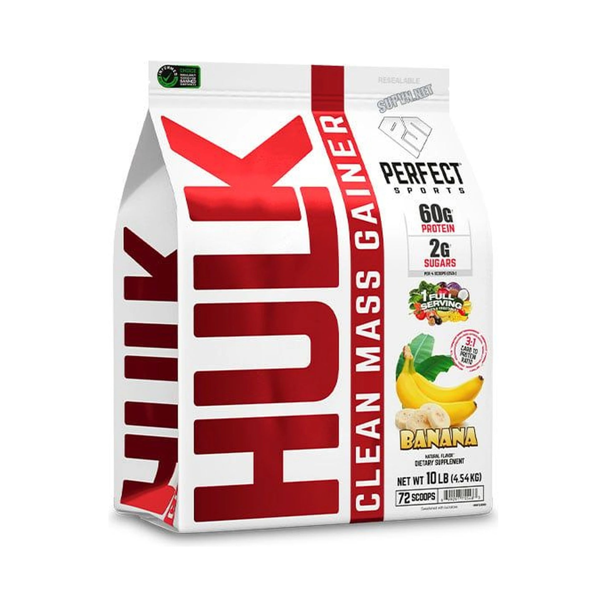 Perfect Sports HULK Clean Mass Gainer Banana 10lb