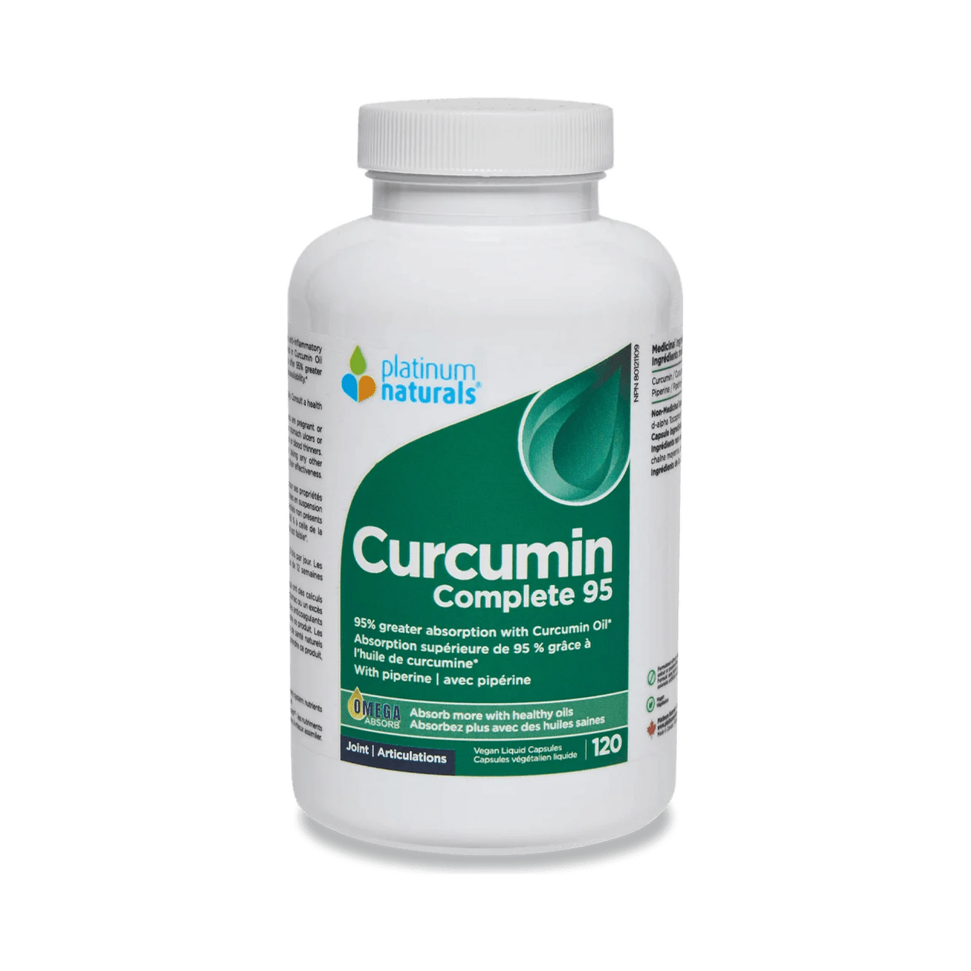 Platinum Naturals Curcumin Complete 95 120 Vegan Liquid Capsules
