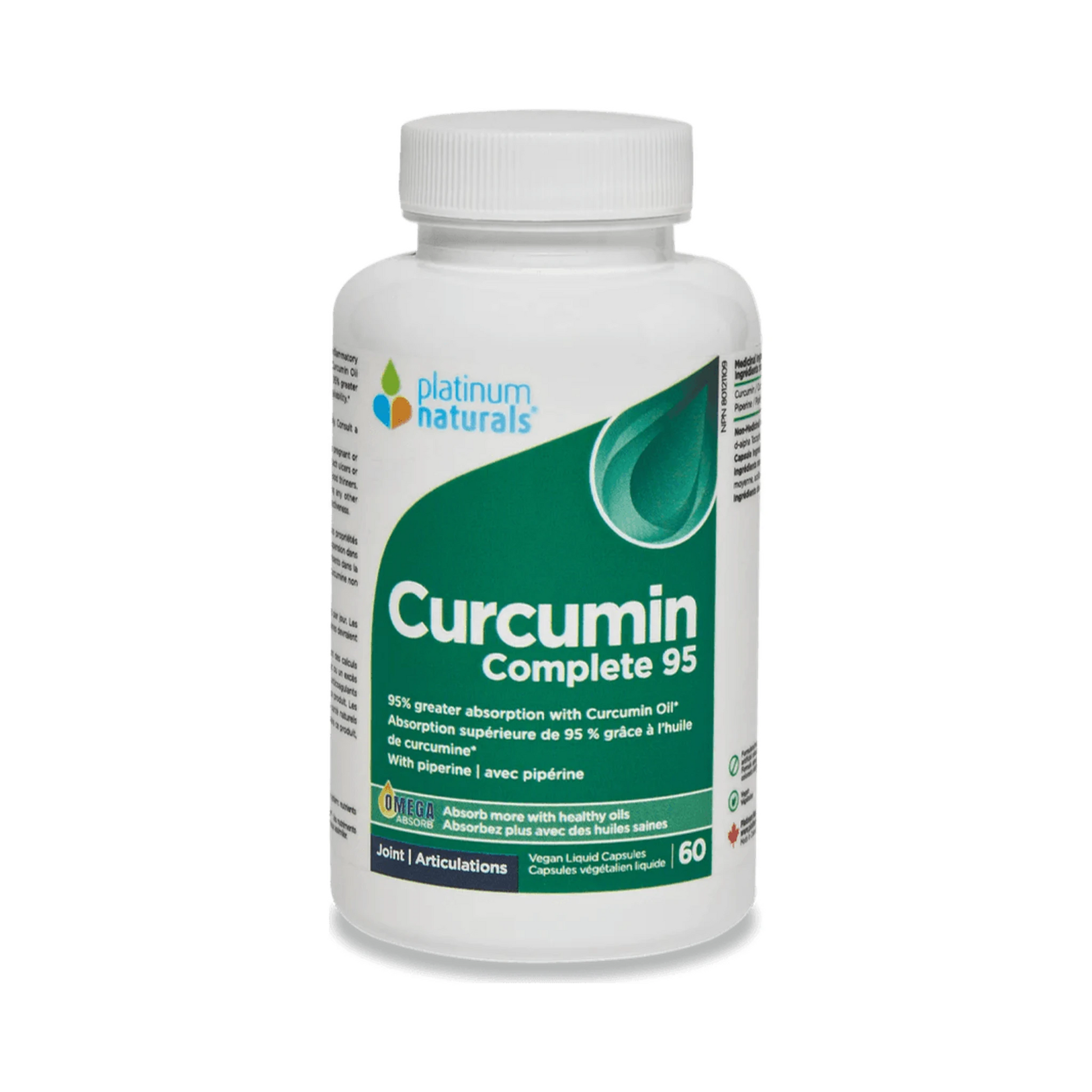 Platinum Naturals Curcumin Complete 95 60 Vegan Liquid Capsules