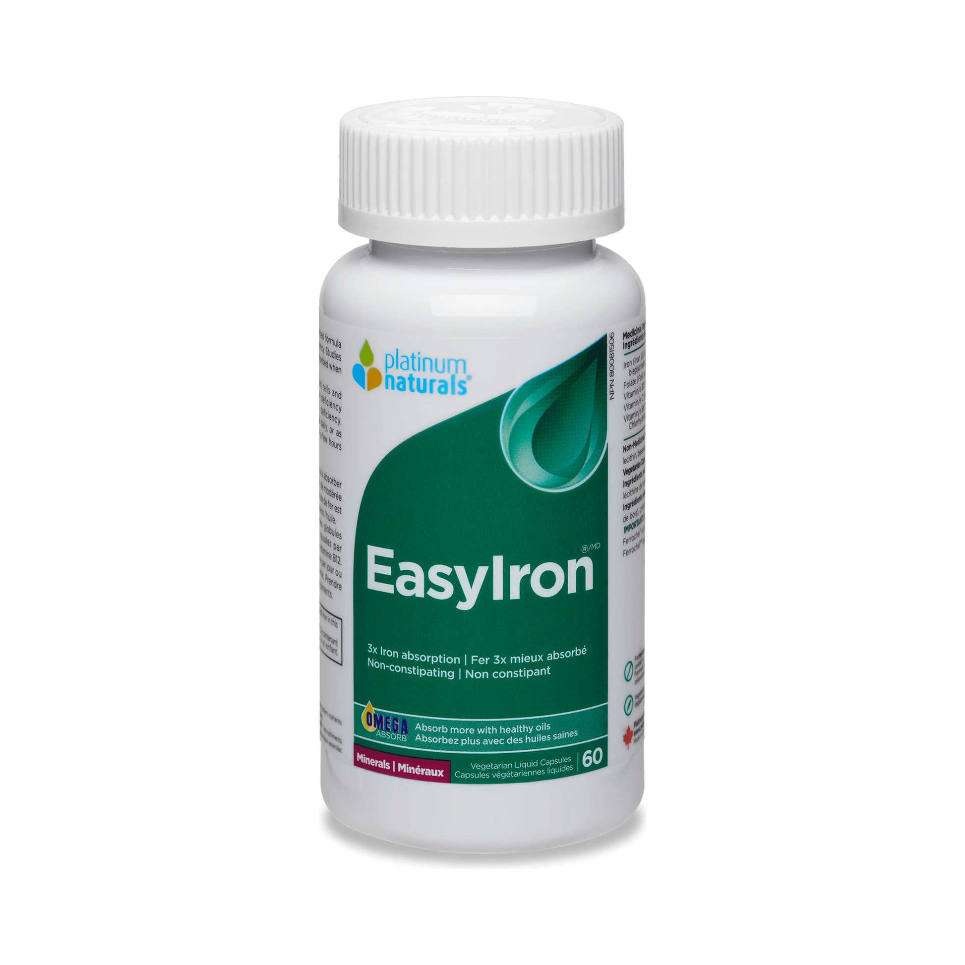 Platinum Naturals Easyiron 60 Veg Liquid Capsules