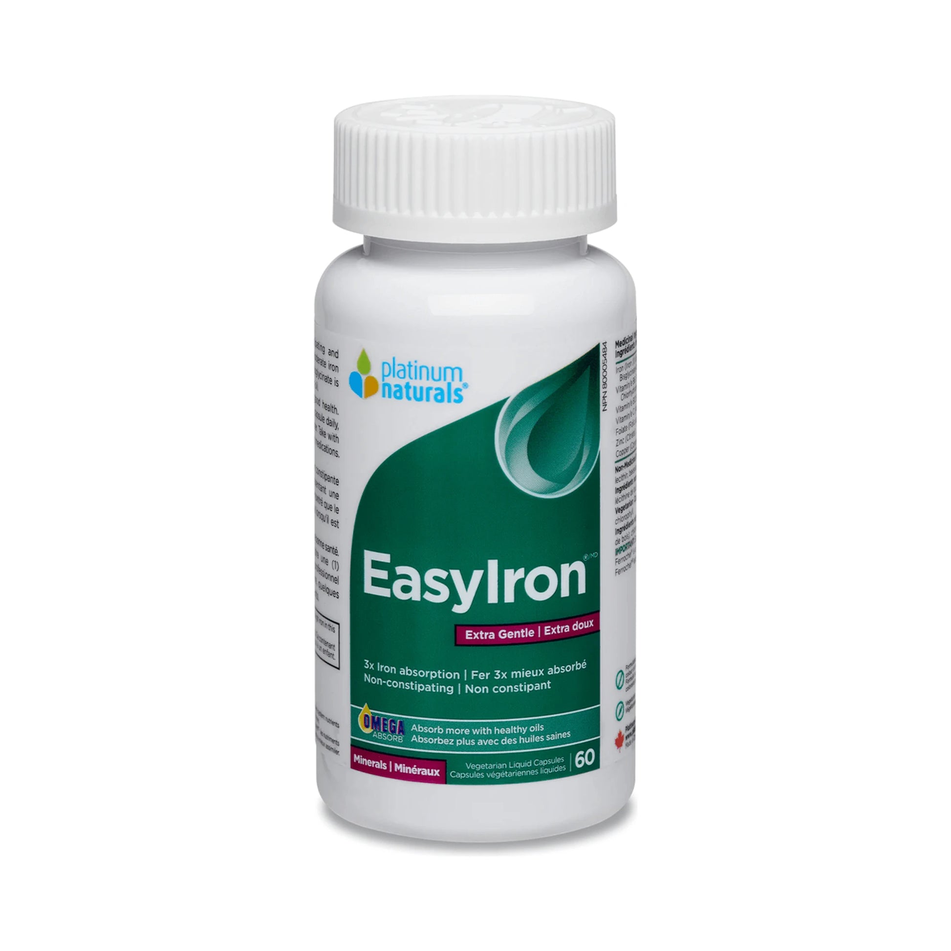 Platinum Naturals Easyiron Extra Gentle 60 Veg Liquid Capsules