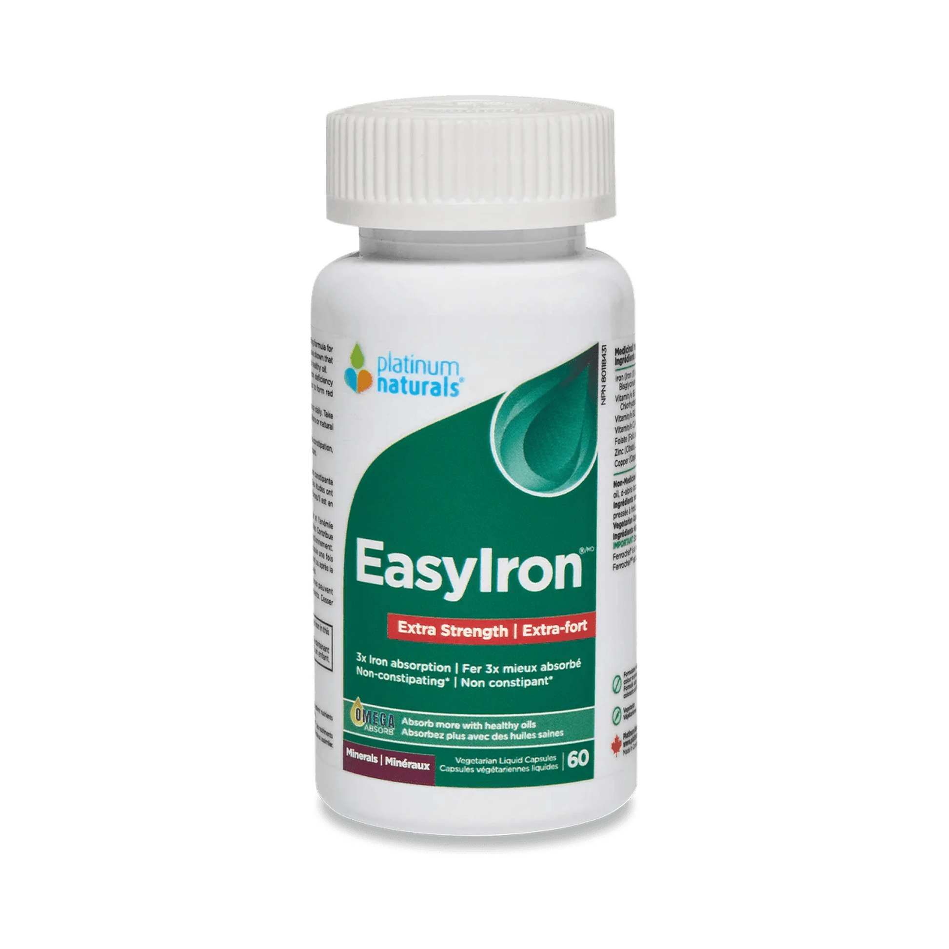 Platinum Naturals Easyiron Extra Strength 60 Veg Liquid Capsules