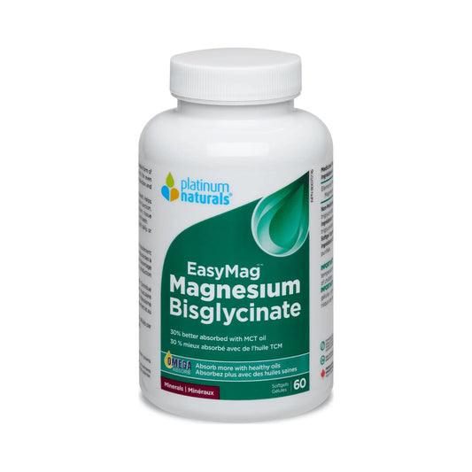 Platinum Naturals Easymag Magnesium Bisglycinate 60 Softgels