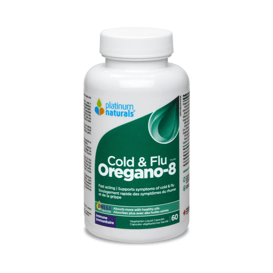 Platinum Naturals Oregano-8 Cold & Flu 60 Veg Liquid Capsules