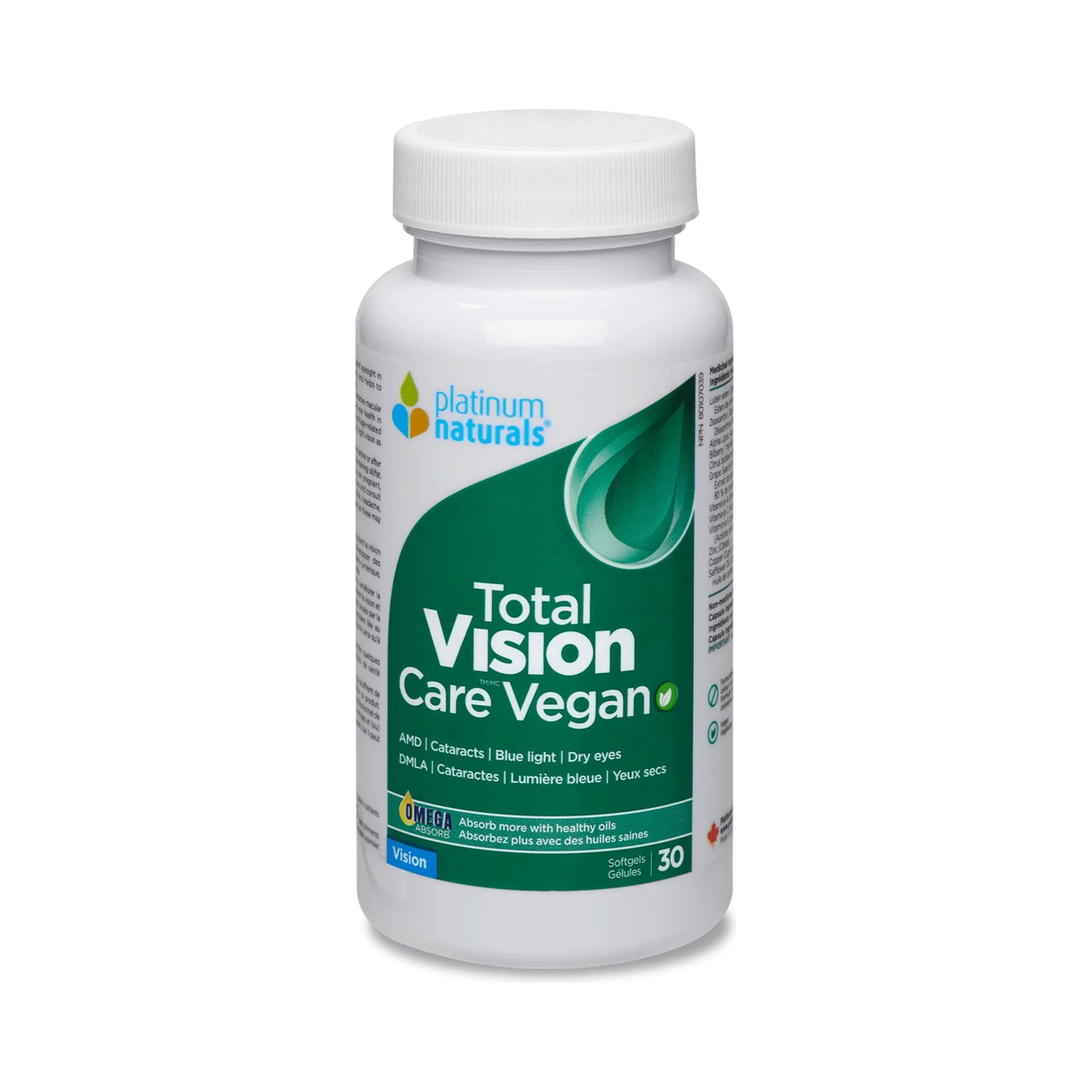 Platinum Naturals Total Vision Care Vegan 30 Vegan Liquid Capsules
