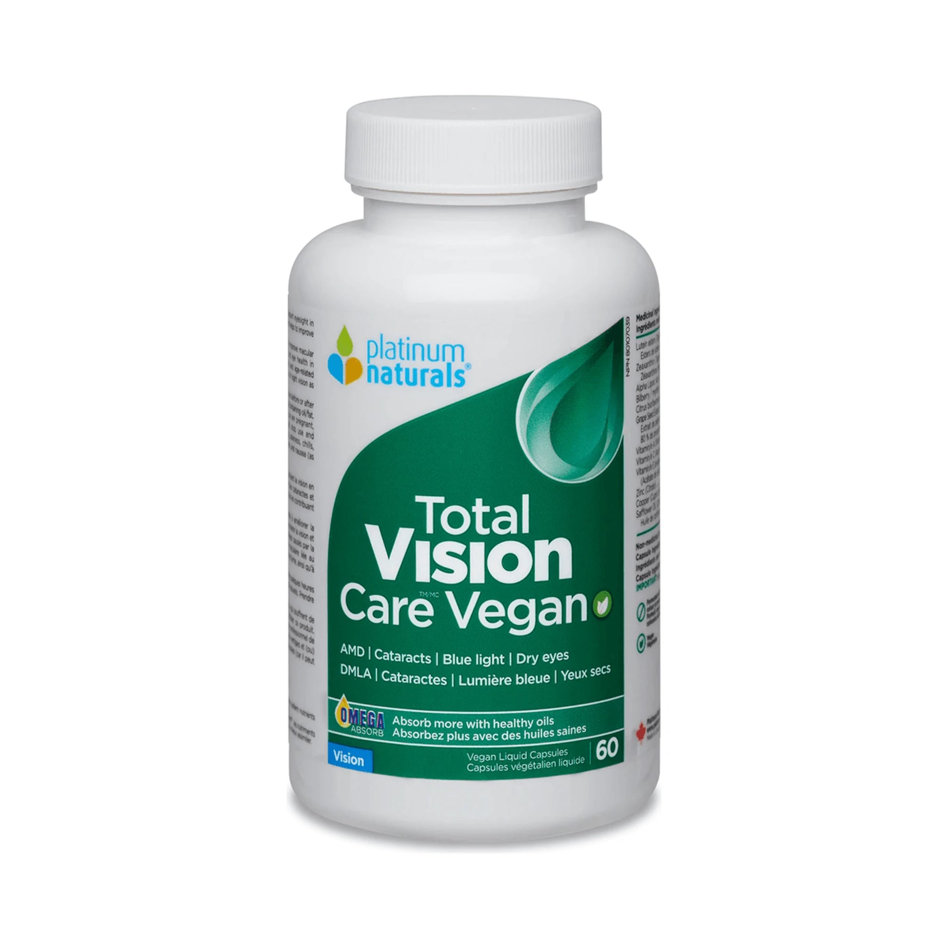 Platinum Naturals Total Vision Care Vegan 60 Vegan Liquid Capsules
